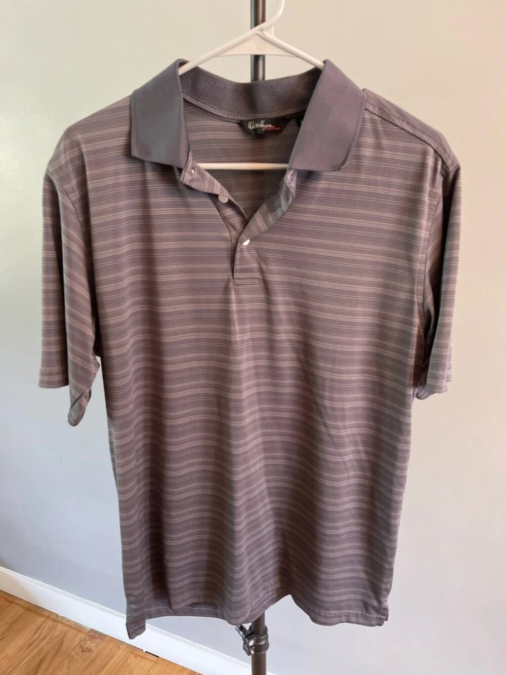 Walter Hagen - Men’s Polo - Gray Striped - M